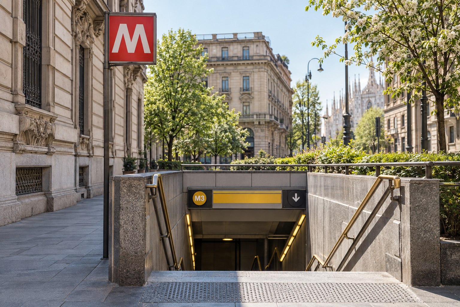 Ingresso della metropolitana M3 Crocetta